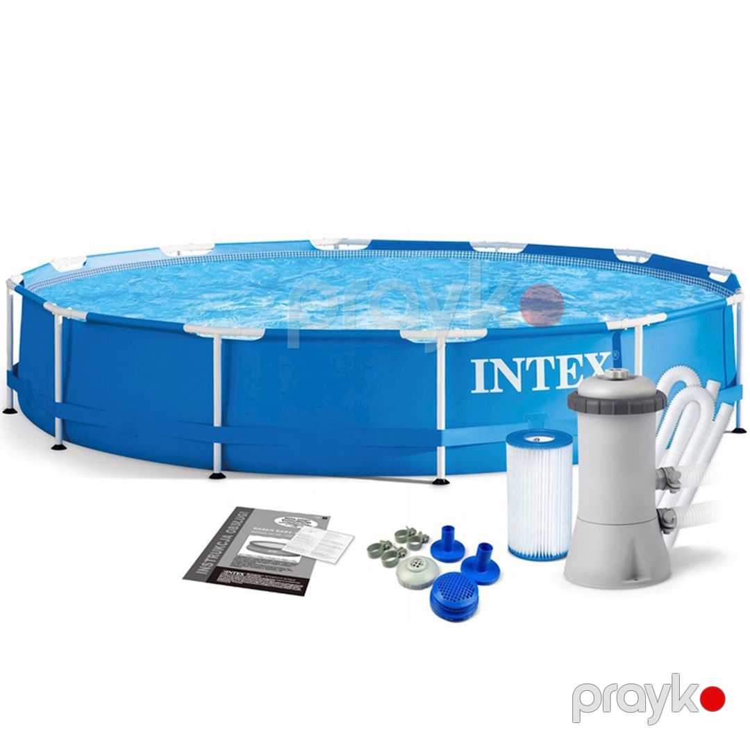 Karkas hovuz Intex 28212 Prism Frame 366х76 sm, 6503 l, filtr nasos 2006 l/saat — Hovuzlar, Bakı (2)
