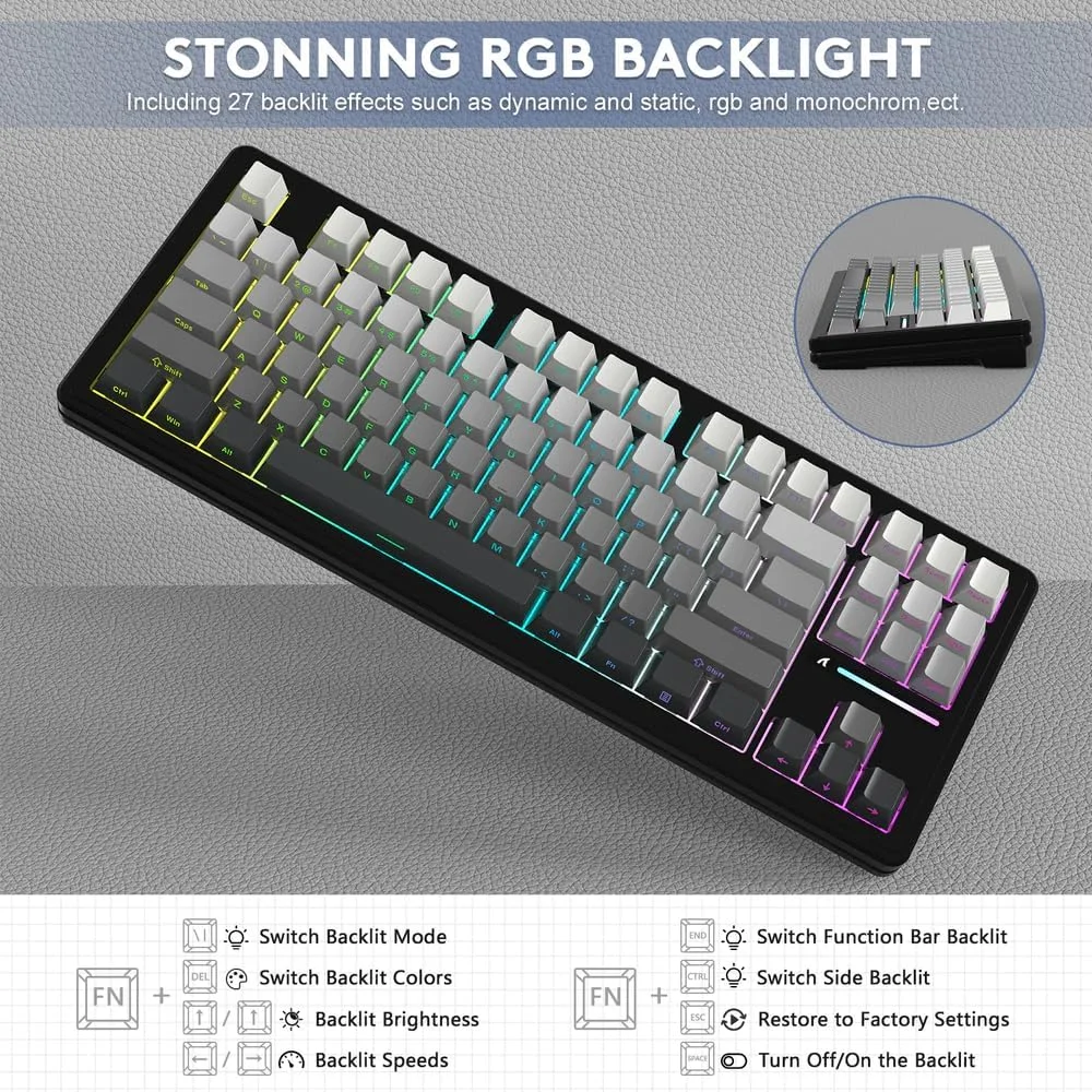 Attack Shark M87 PRO Wireless Mechanical Gaming Keyboard — Klaviaturalar və siçanlar, Bakı (2)