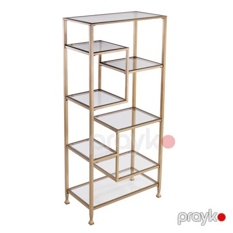 Stellaj Elegant Wood ZARR177, paslanmayan polad, 76x33x183 sm — Bakı