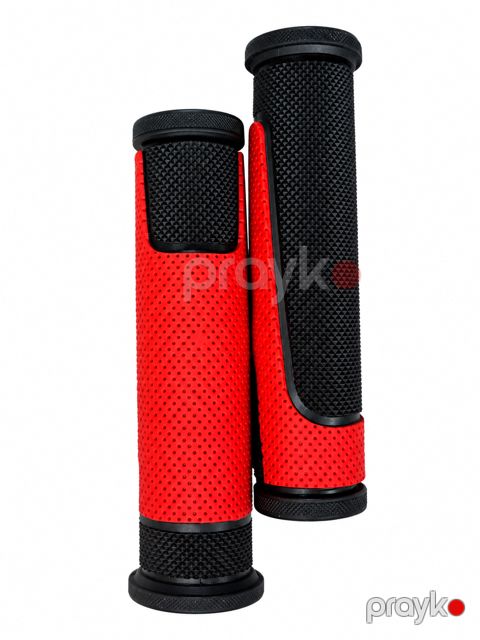 Velosiped sükanı üçün qripslər, rezin, qırmızı/qara — Bakı