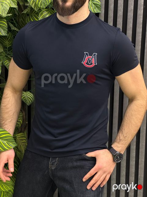 Futbolka kişilər üçün MO, tünd göy, pambıq, ölçü 2XL — Bakı