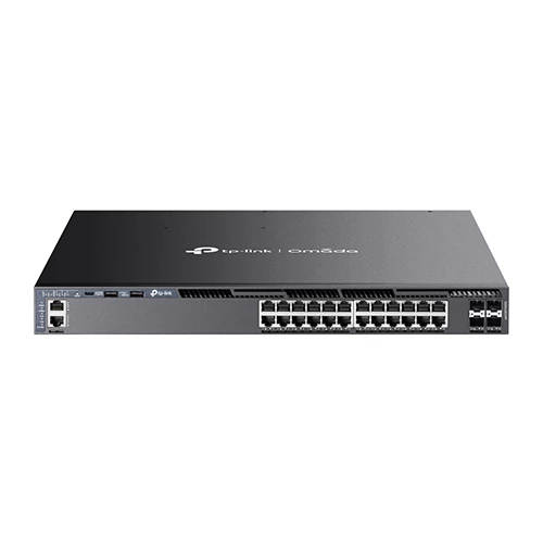 Omada SG6428XHP 24-Port Gigabit Stackable L3 Managed PoE+ Switch with 4 10G Slots — Bakı
