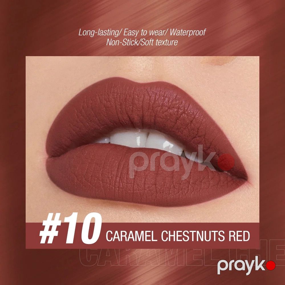 Maye dodaq boyası O.two.o High Energy Heavy Mist Matte Lip Glaze 10 Caramel Red 5 ml — Mallar, Bakı (2)