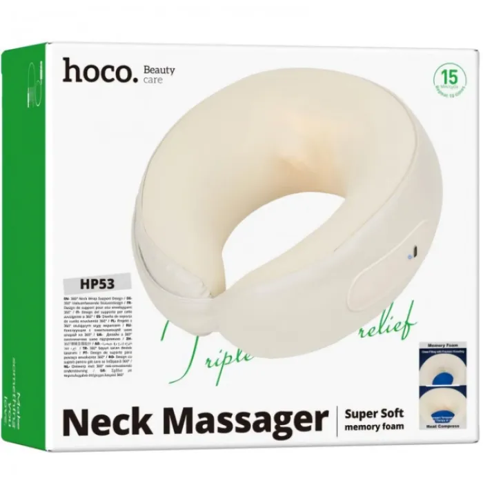 Hoco HP53 Boyun Masaj Aparatı 40°C İsitmə 1200mAh — Bakı