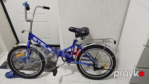 Stels Pilot 510 qatlanan velosiped - Rəng: mavi, parlaq xrom — Bakı