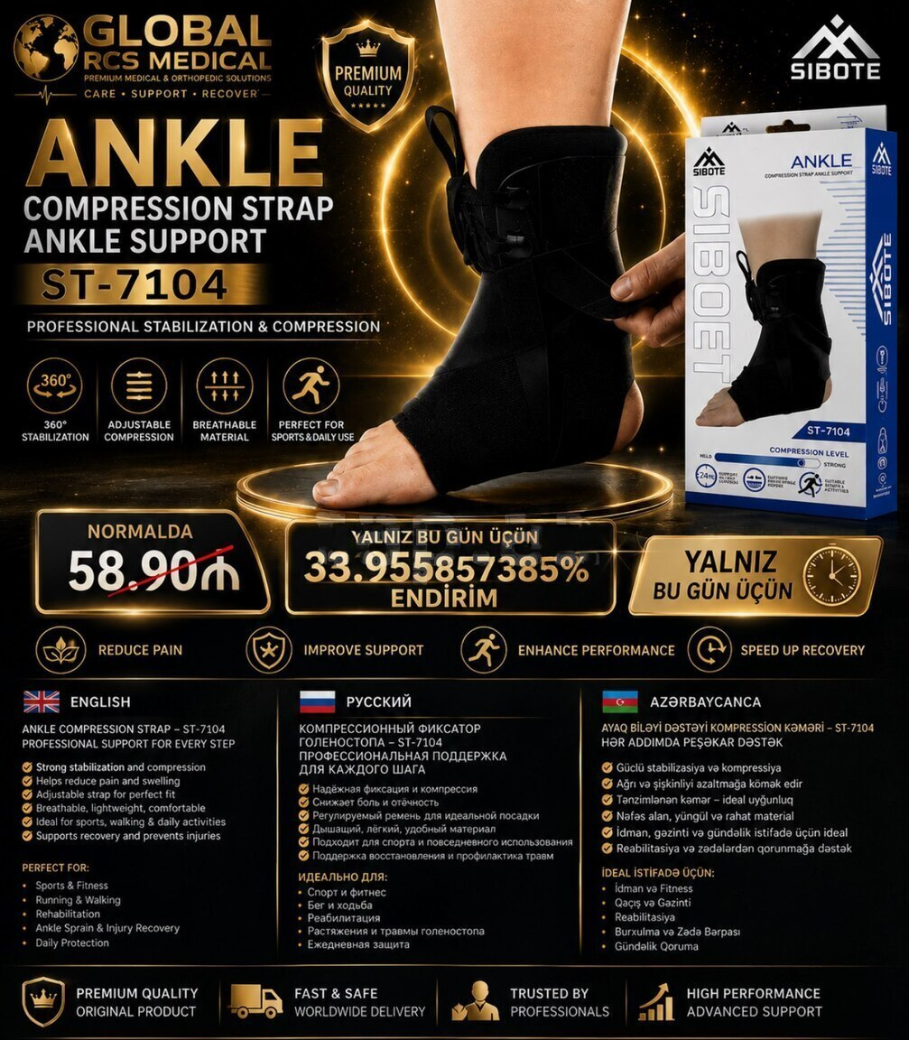 Sibote ST-7104 Ayaq Biləyi üçün Ortopedik Bandaj — Ortopedik tabanlıq və bərkiticiləri (2)
