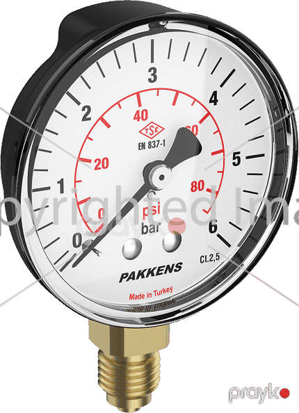 Manometr quru tipli (0-6 Bar 63 mm, 1/4" Pakkens 0631000106 — Biznes və avadanlıq, Bakı (2)