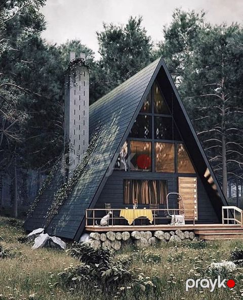 A-frame ev tikintisi — Bakı