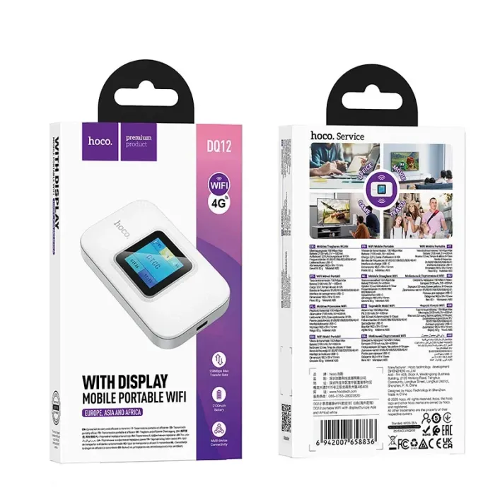 Hoco DQ12 Smart 4G LTE WiFi Router Portativ Mobil İnternet Modemi — Bakı