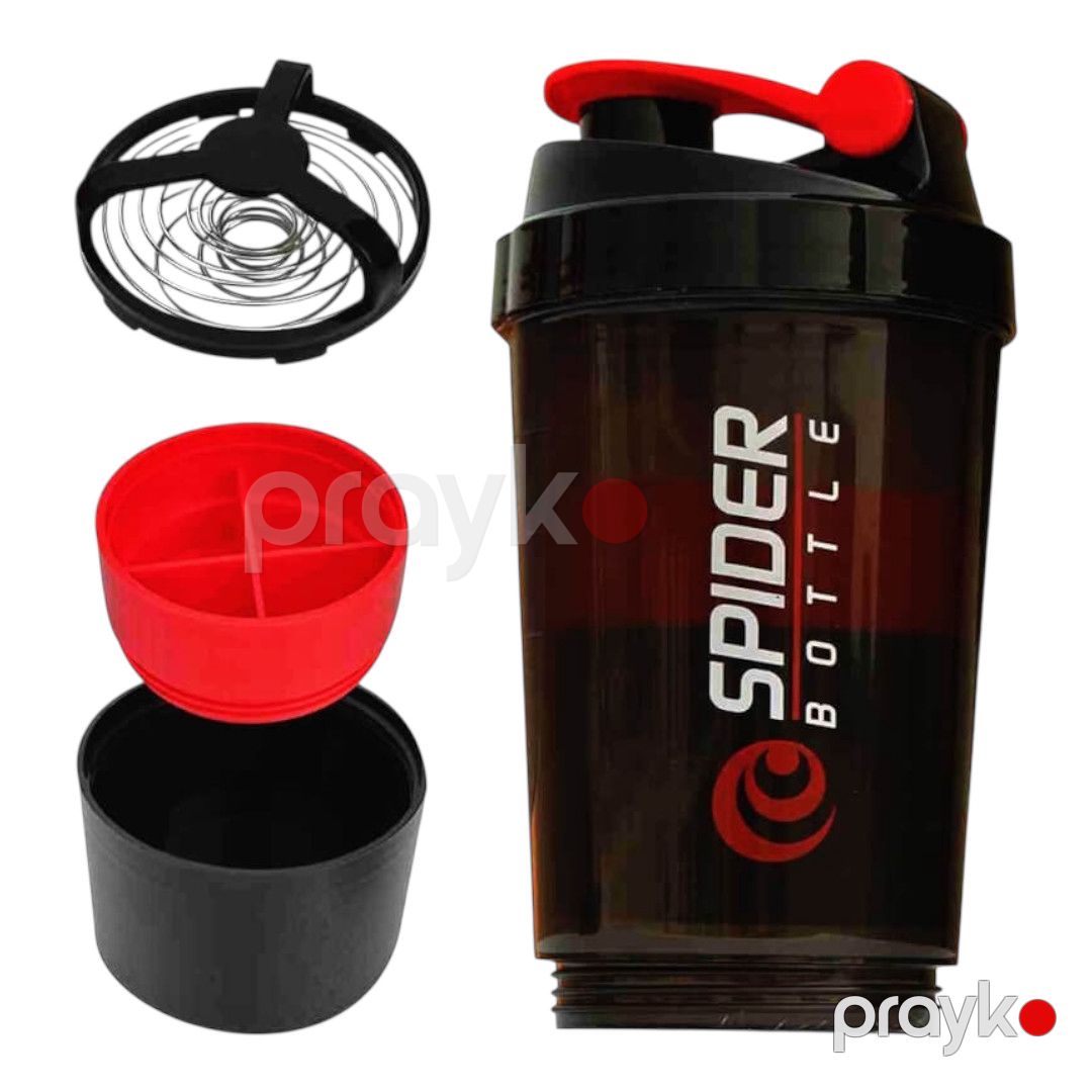 İdman su qabı Spider WS1318, qırmızı, 500 ml, 3 hissəli — Mallar, Bakı (3)