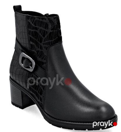 Qadınlar üçün qısa botlar Rieker MoDAMEN_03, qara, təbii dəri, ölçü 38 — Bakı