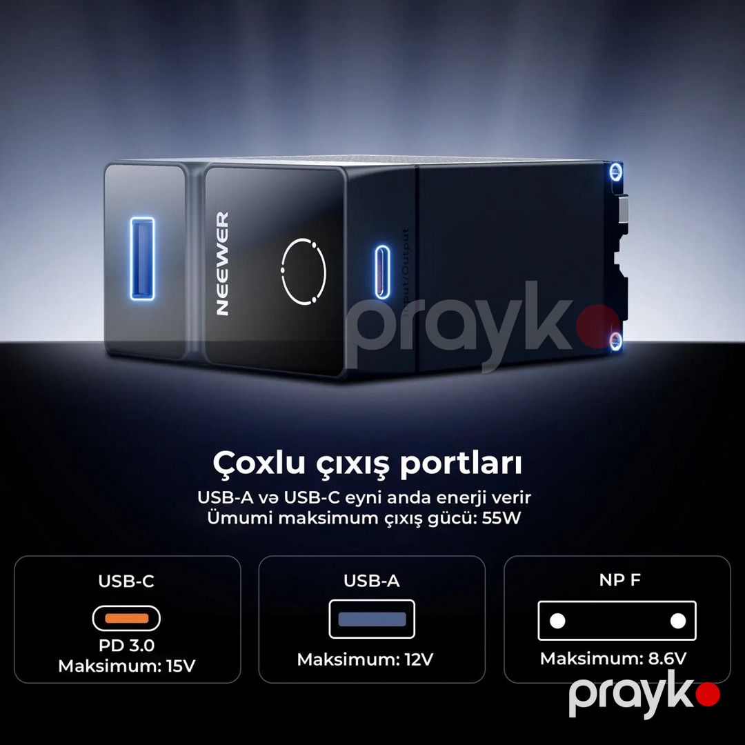 Neewer NW-F970U 10500mAh batareya (Sensor ekranlı) — Foto və video texnikası, Bakı (3)
