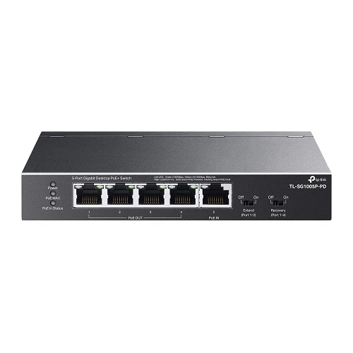 TP-Link TL-SG2005P-PD 5-Port PoE+ Desktop Switch — Şəbəkə və server avadanlığı, Bakı (2)