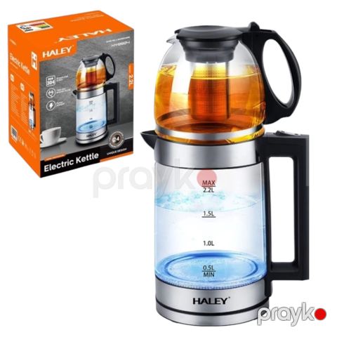 5044 Məhsulun adı: Qoşa elektrik çaydan Haley HY-8924 2.2+1 l 2000 — Bakı