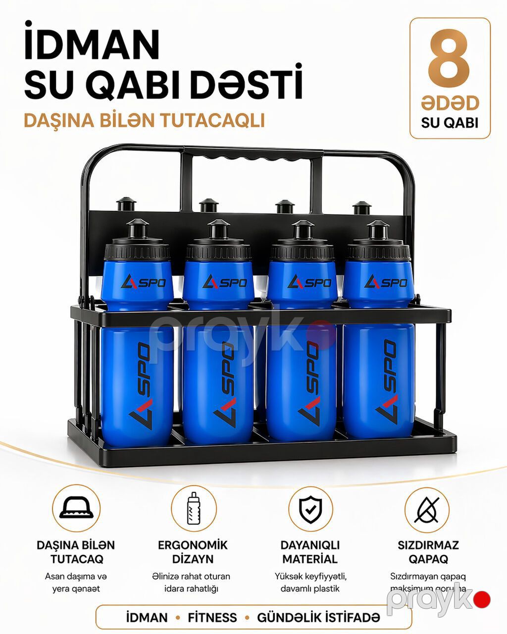 8116 Məhsulun adı: İdman su qabı tutacağı və su qabı Aspo, 600 ml — Süfrə qabı, Bakı (2)