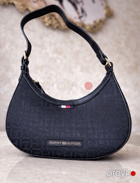 Çiyin çantası qadınlar üçün Tommy Hilfiger, göy, poliester, 19x28 sm — Bakı