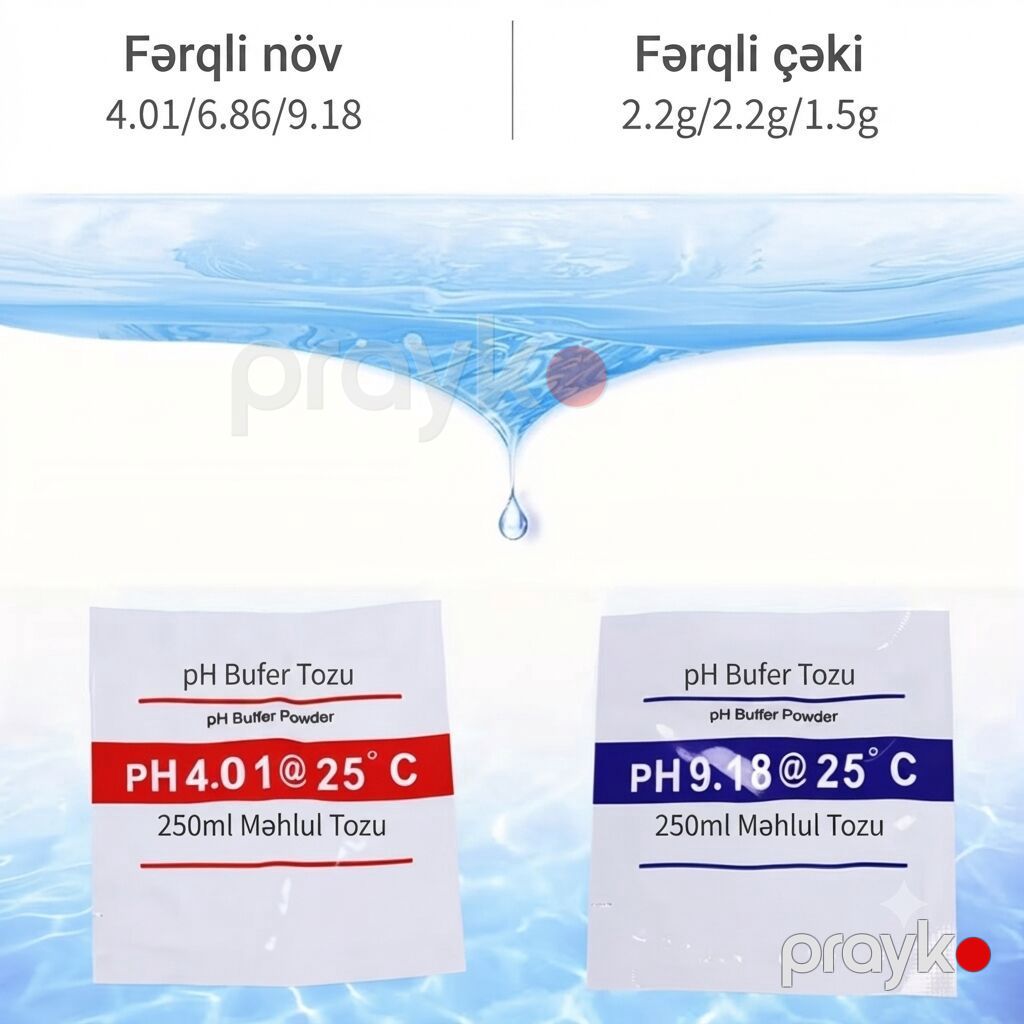Məhsul: pH Buffer Tozu – kalibrləmə üçün standart məhlul tozu seti — Hovuzlar, Bakı (6)