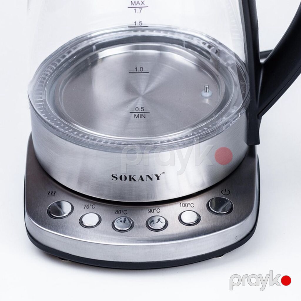 4853 Məhsulun adı: Elektrik çaydan Sokany SK-09003 Black/Silver — Elektrik çaydanları və termoslar, Bakı (2)