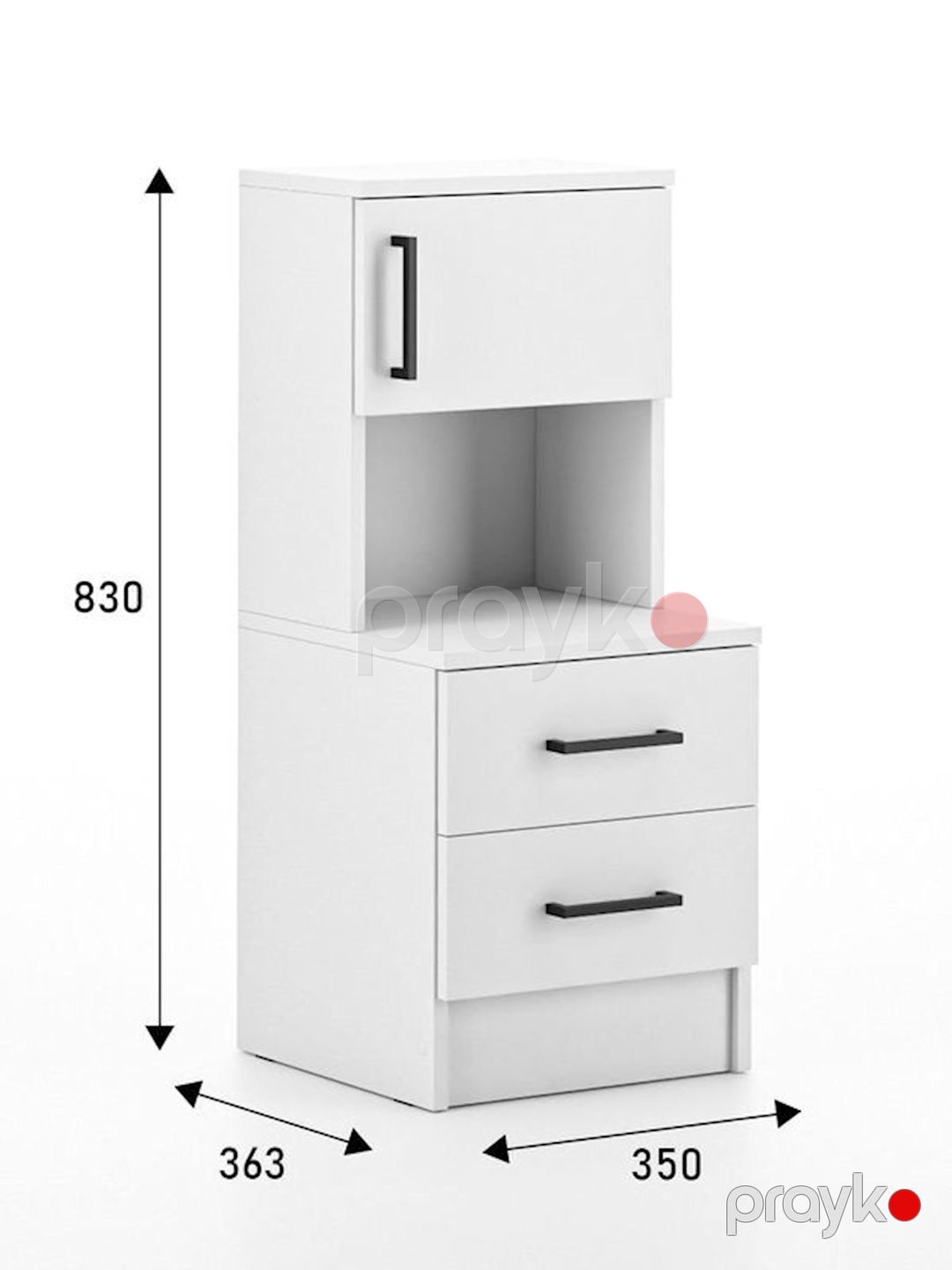 Tumba 35x36.3x83 sm, Ldsp, Ağ — Mallar, Bakı (3)
