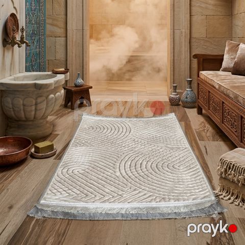 Hamam və tualet üçün xalça SH4, süni ipək, bej, 50x80 sm — Bakı