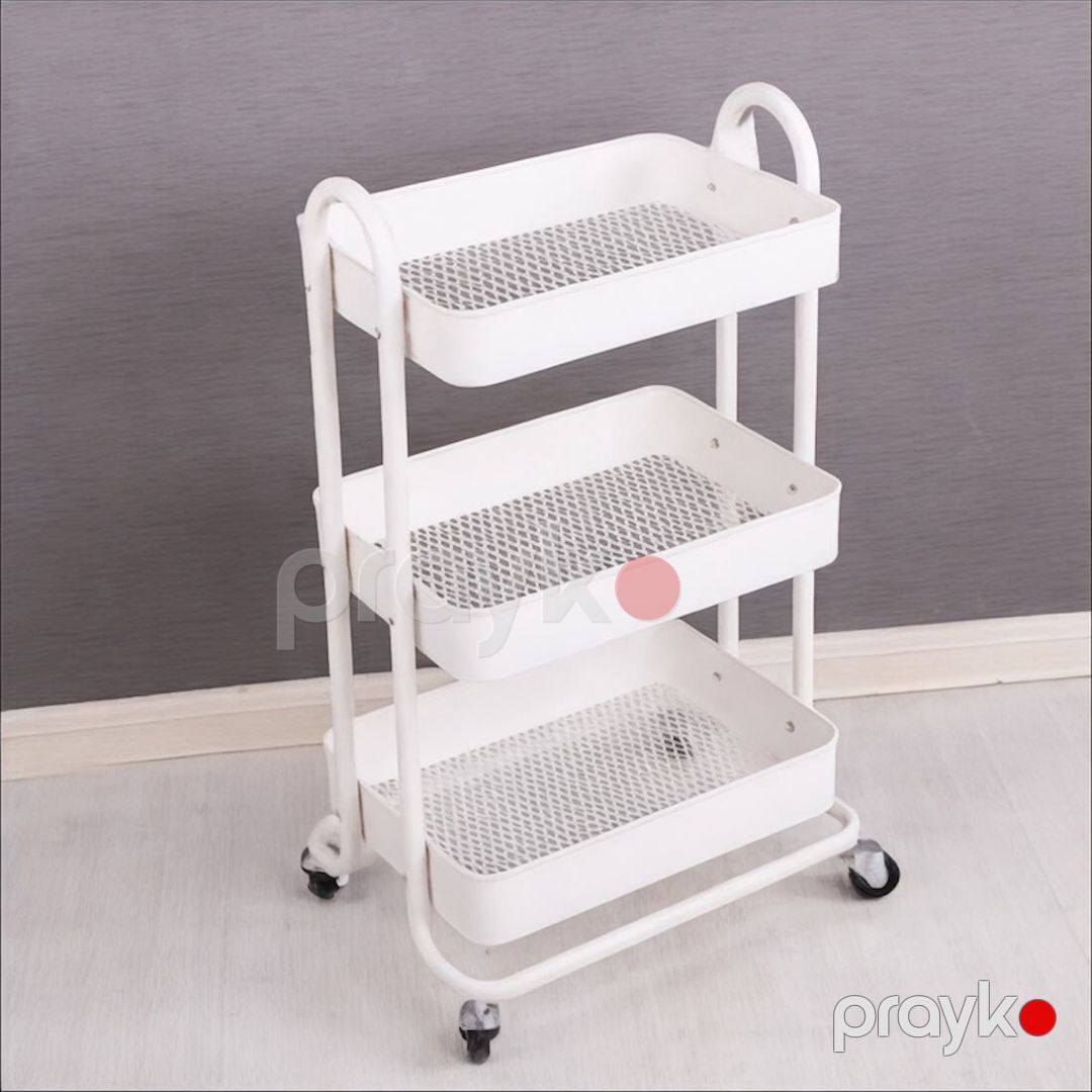 Etajerka 87543, paslanmayan polad, ağ, 94x44x30 sm — Mallar, Bakı (2)