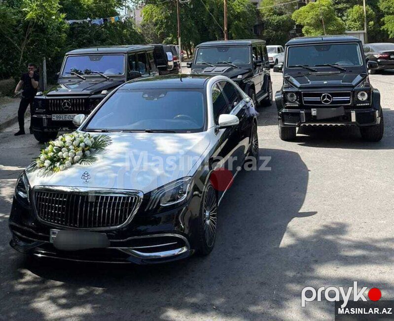 Mercedes black white s class, 2019 il — Minik avtomobili icarəsi, Bakı (9)