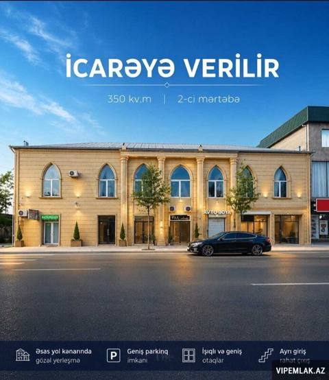 Abşeron rayonunda 2 otaqlı Ofis Kirayə verilir, 350 m² — Ofis
