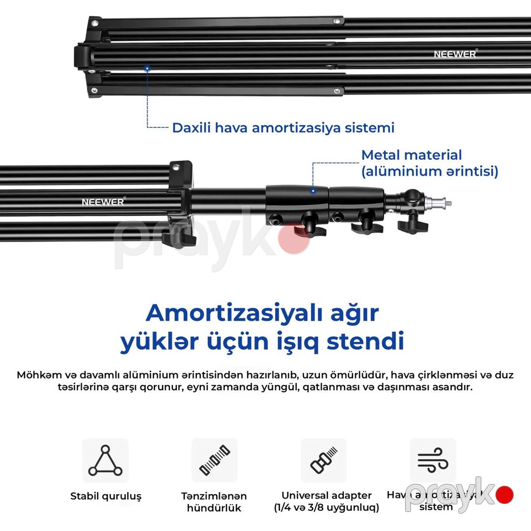 Neewer ST-260AC 260 sm amortizasiyalı işıq dayağı — Foto və video texnikası, Bakı (4)