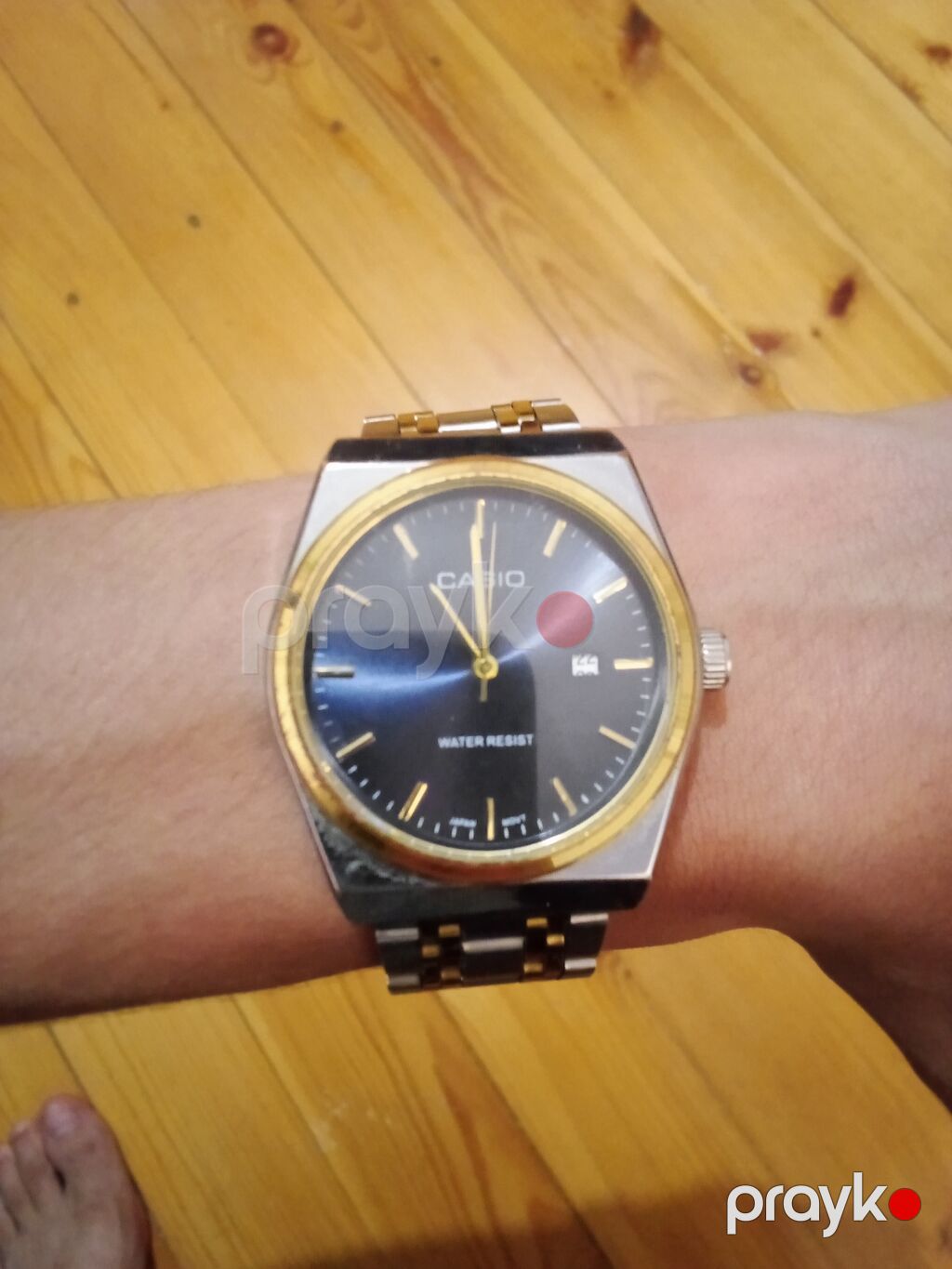 Casio qol saatı – Göy qızılı reng qolda çox gözel görkemi var — Qol saatları, Beyləqan (2)