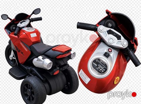 Uşaq üçün elektrikli üçtəkərli motosiklet – qırmızı rəng — Bakı