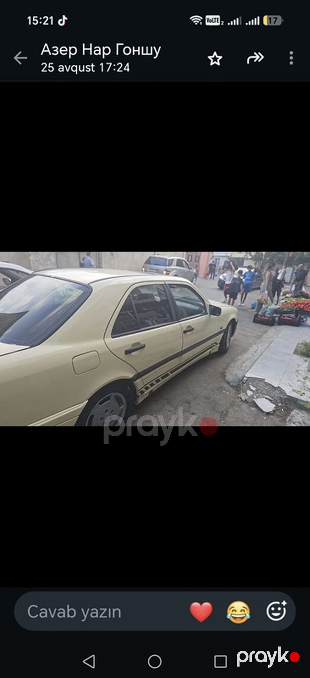 Mercedes-Benz sedan - Kuzov: sedan, bej rəng - Nömrə nişanı — Avtomobillər, Masazır (9)