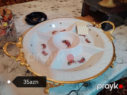 Tort və şiriniyyat qabı, rəng - Ağ, Farfor — Bakı