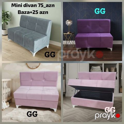 Mini divan – GG - Kompakt ölçülü, müasir dizaynlı oturacaq - Yumşaq — Bakı