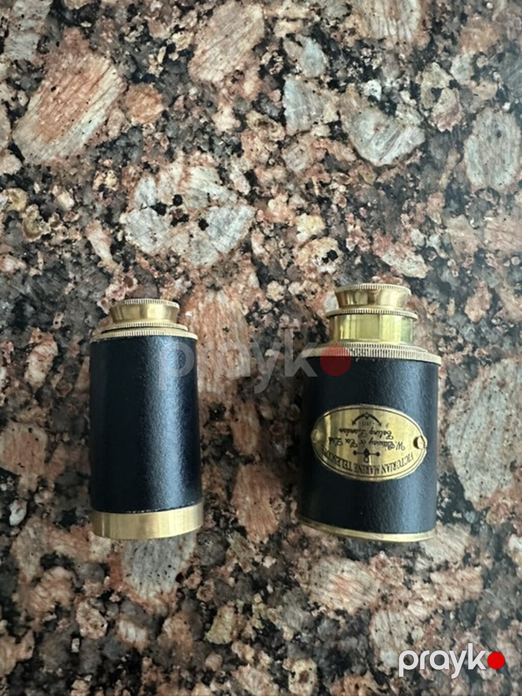 Vintage kompakt dəniz binoklları (iki ədəd) - Material: pirinç — Teleskoplar, Bakı (3)