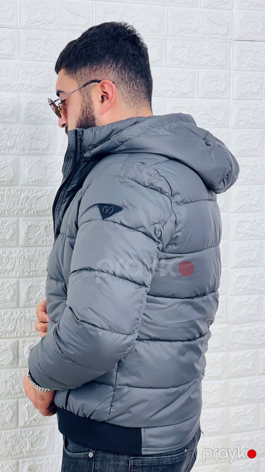 Kişilər üçün gödəkçə mir_06460, boz, polyester, ölçü 60 — Mallar, Bakı (3)