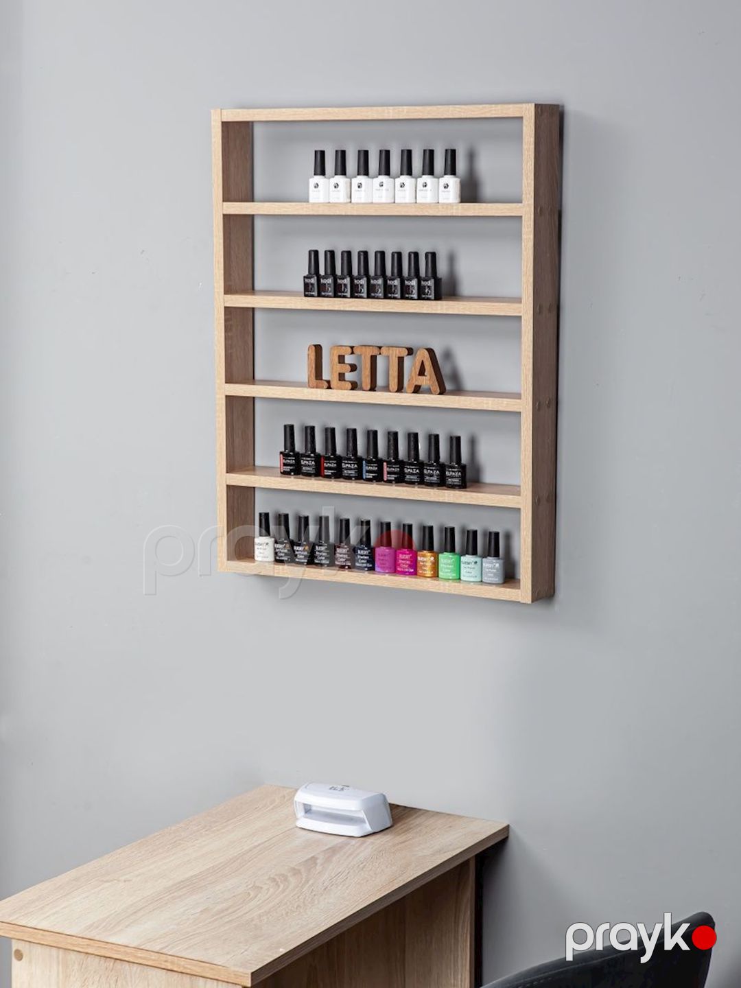 Rəf Letta, bej, Ldsp, 50х7.5х59 sm — Mallar, Bakı (3)
