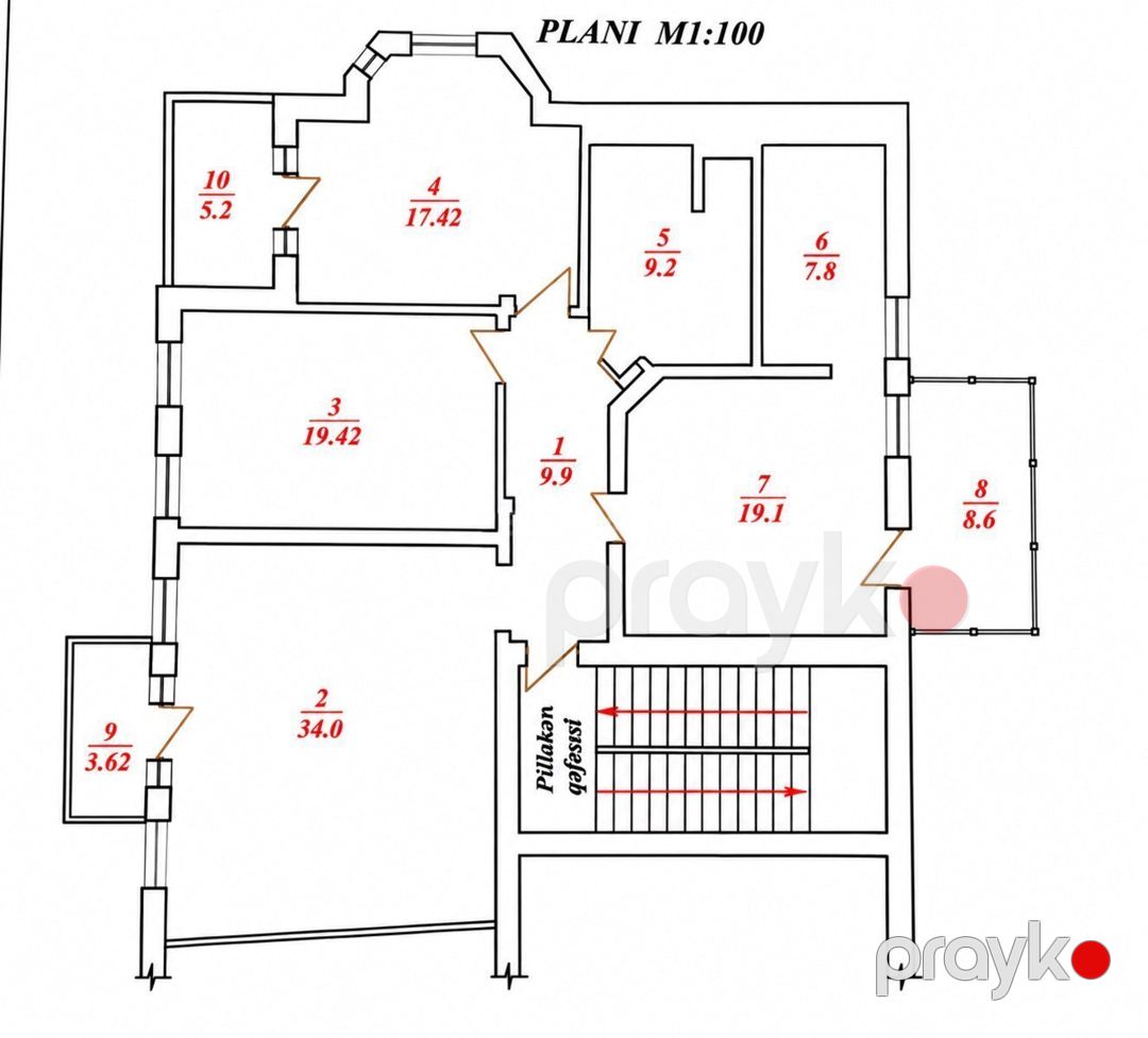Satılır 4 otaqlı köhnə tikili 135 m² — Mənzil, Bakı (3)
