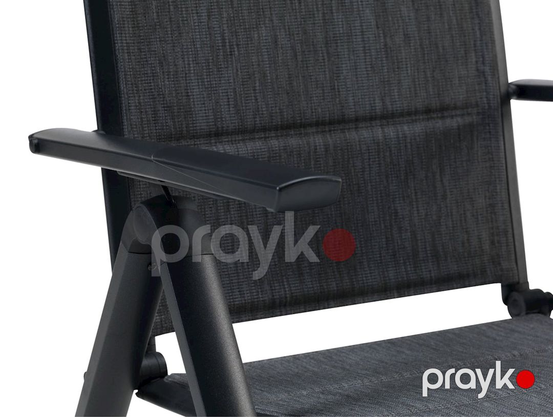 Bağ stulu Jysk Mysen, polyester/parça, qara/boz, 58x69x110 sm — Mallar, Bakı (3)