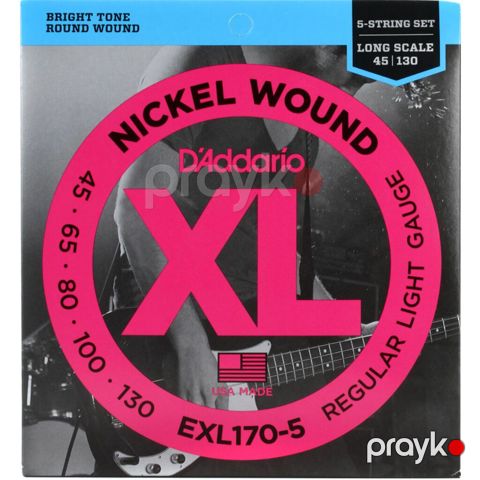10301 Məhsulun adı: Bas gitara üçün sim dəsti D'addario EXL170, 5 — Bakı