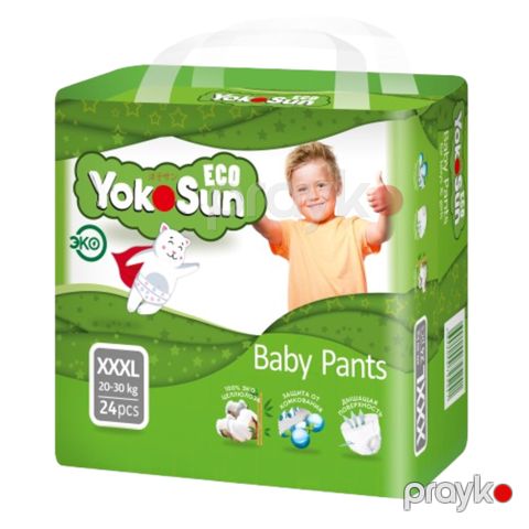 Uşaq bezi YokoSun Eco ölçü XXXL 20-30 kq, 24 əd — Bakı