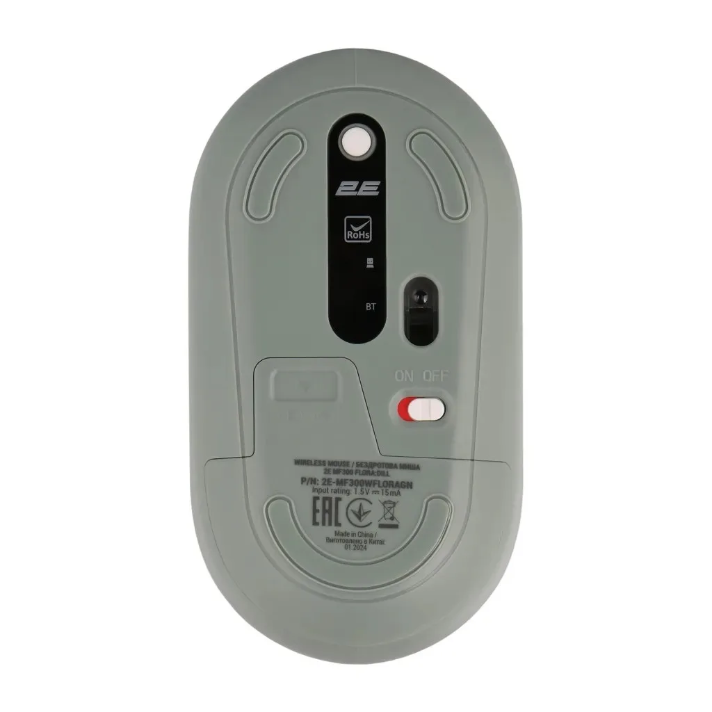 Mouse 2E MF300 Flora Dill Silent WL BT Green — Mallar, Bakı (4)