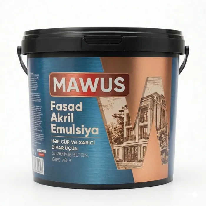 Mawus Akril Əsaslı Yüksək Örtücü Fasad Emulsiyası — Bakı