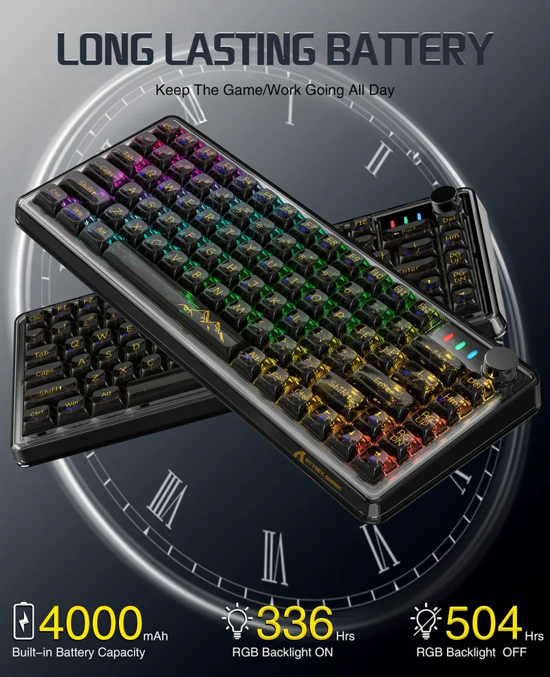 Attack Shark K75RGB RGB Wireless Mechanical Gaming Keyboard — Klaviaturalar və siçanlar, Bakı (6)
