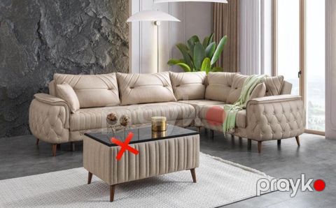 L‑şəkilli yumşaq künc divan - Dizayn: Modern klassik üslub, kapitone — Bakı
