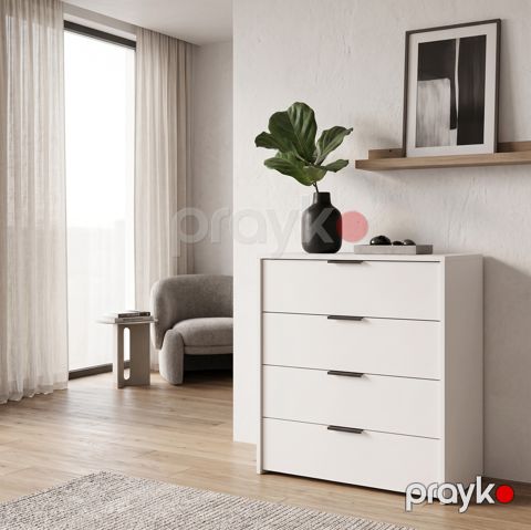 Komod, Ldsp, Ağ, 80x80x40 sm — Bakı