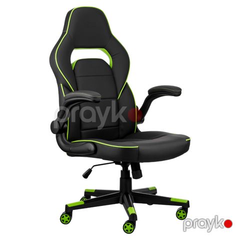 2E Gamıng Chair Hebı, black-green (2E-GC-HEB-BK) — Bakı