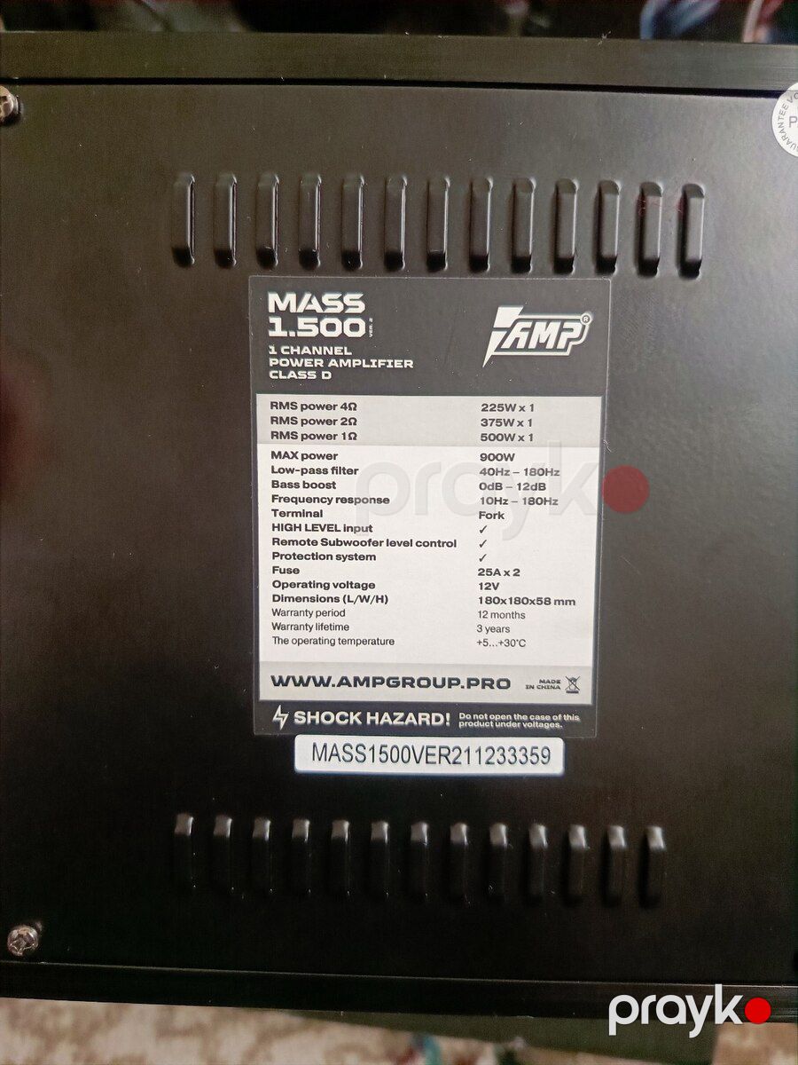 Səsgücləndirici AMP MAS 1.500İ — Ehtiyat hissələri və aksesuarlar, Bakı (2)
