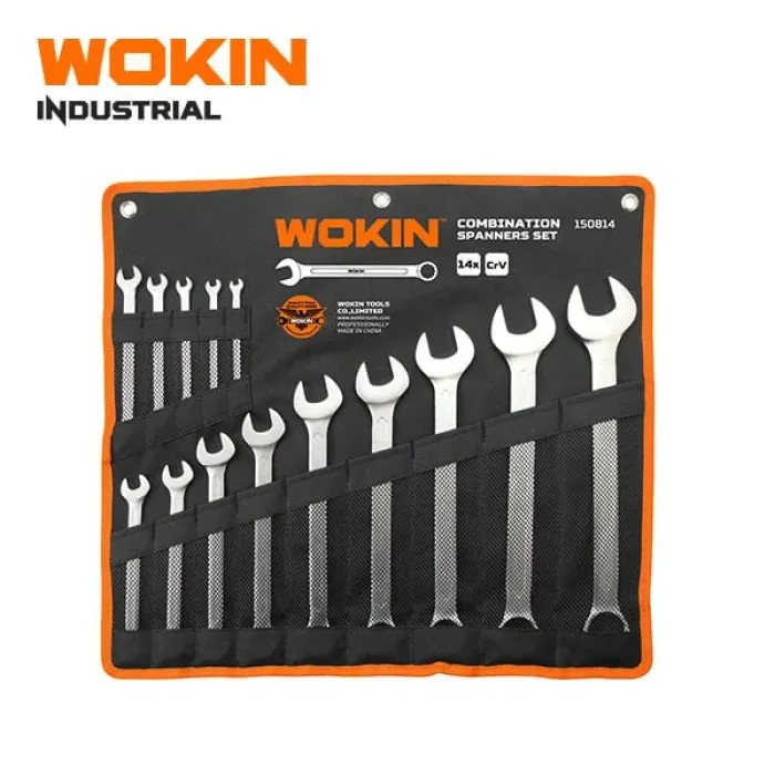 Wokın 14 Parça Kombinə Açar Dəsti 6–32 mm – Cr-V Peşəkar Set — Bakı