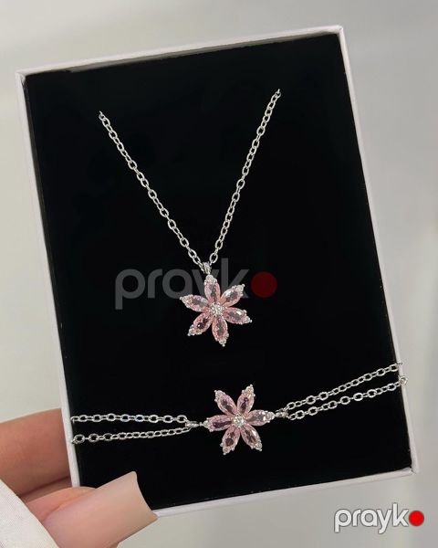 Zinət dəsti boyunbağı və qolbaq, GL0101, gümüş 925 əyar — Bakı