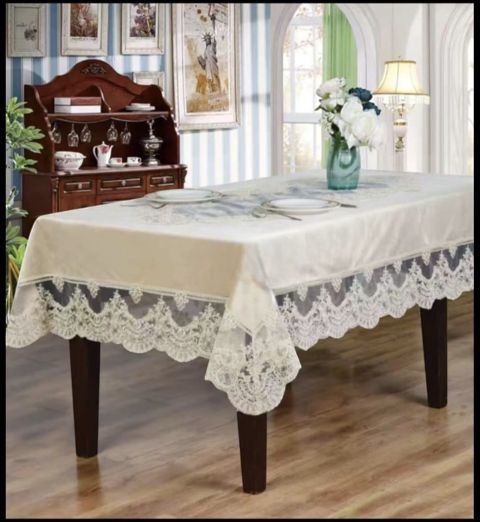 Süfrə HBT_00085, vilur, ağ, 180x270 sm - HBT_00085-ağ-180x270 — Bakı